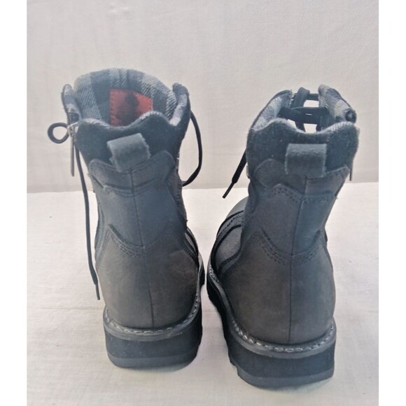 Harley-Davidson Carter D96006 Black Leather Moto Biker Boots Men’s 9.5 Lace  Zip main image 4